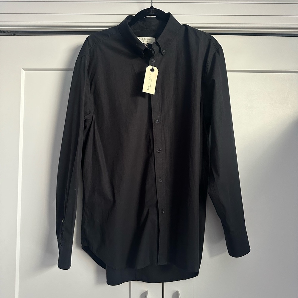 Rag & Bone Black Casual Button Down Shirt
